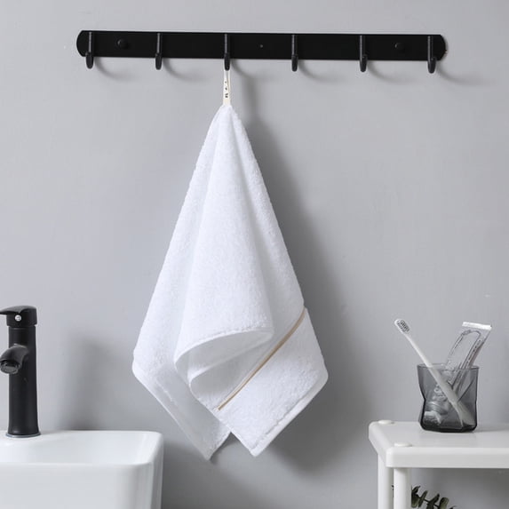 VOTRUDI Long-Staple Cotton Face Towel - Soft Absorbent Embroidered Hotel-Grade, 29x13.3 Inch Multi-Use Hand/Small Body Towel for Home Travel Guest Bathroom, Fade-Resistant