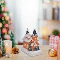 VOTRUDI Luminous Christmas Resin Small House,Christmas Decorations Indoor Clearance,Micro Resin Decoration,Christmas Indoor Decor for Room Office Tabletop,Colourful