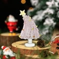 thumbnail image 1 of VOTRUDI Mini Christmas Tree Glass Ornaments,Christmas Tree Clearance,Winter Figurines,Christmas Indoor Decor for Room Office Tabletop,Pink, 1 of 6