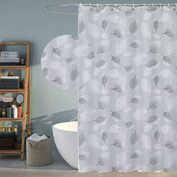 VOTRUDI Modern Checkered Shower Curtain Polyester Waterproof 71x39in Gray