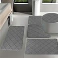 thumbnail image 1 of VOTRUDI New Bath Mats Clearance,Dark Gray No Slip Memory Foam Bathroom Rugs and Mats Washable Set of 5,Bath Rugs and Mats for Bathroom Floor, 1 of 7