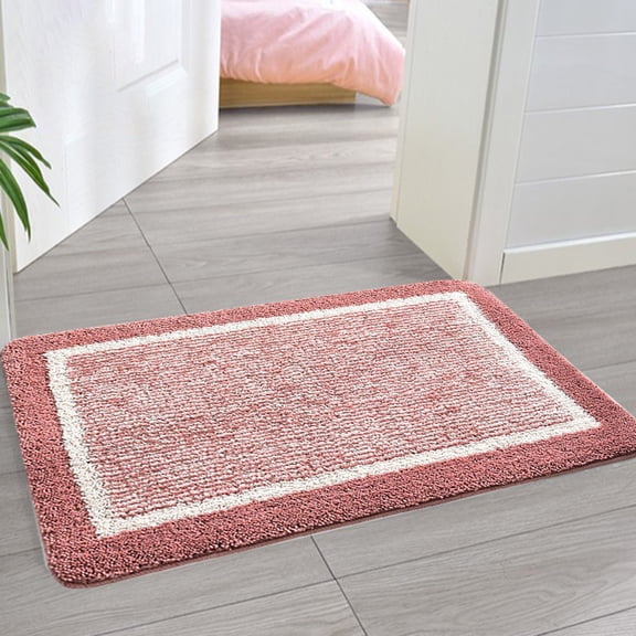 VOTRUDI New Bath Mats Clearance,Pink Soft Absorbent Bathroom Rugs and Mats Washable,No Slip Microfiber Shag Bath Rugs Machine Washable,20x32in