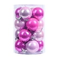 thumbnail image 1 of VOTRUDI Night Before Christmas Decor Ball,Christmas Ornament 4CM/16pc Plastic Tree Ball New Pendant Hanging Decoration Bright Pearl Christmas Ball,Hot Pink, 1 of 1