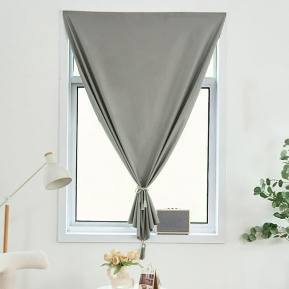 VOTRUDI No Drill Blackout Curtains Gray for Bedroom Tool-Free Renter Friendly Oversized Easy Installation Polyester Window Panels