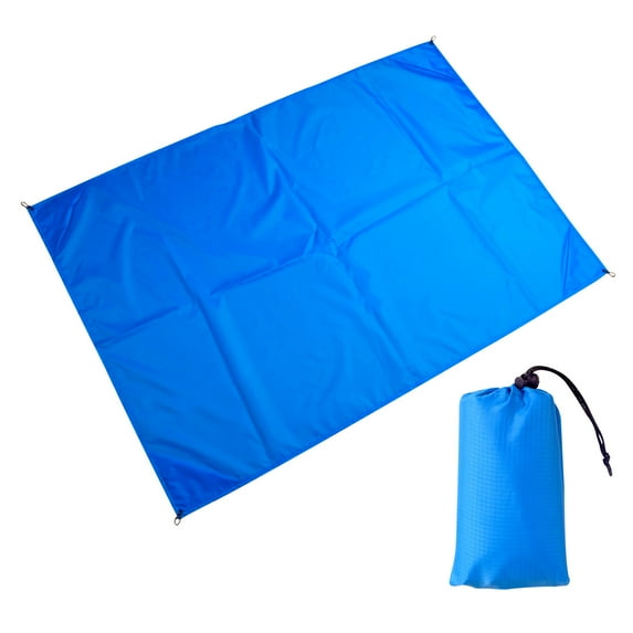 VOTRUDI Picnic Blankets Outdoor - Lightweight Folding Beach Picnic Blanket Large Mat for Portable Cooking Camping and Spring Outings,79x83in,Blue