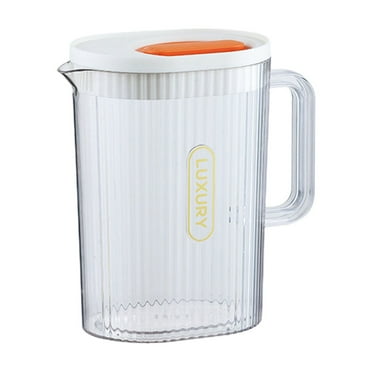 2L Purple Plastic Water Pitcher - Clear Beverage Dispenser With Spout For Iced Tea, Lemonade & Juice