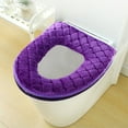 thumbnail image 1 of VOTRUDI Plush Purple Toilet Seat Cover - Fall Winter Soft Fuzzy Washable Zipper Design with Waterproof Back Embroidery Bathroom Cover, 1 of 5
