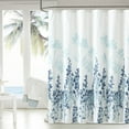thumbnail image 1 of VOTRUDI Polyester Shower Curtain with 12 Metal Grommets, Blue Botanical Waterproof Design, 71x71in, 1 of 8