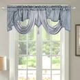 thumbnail image 1 of VOTRUDI Scalloped Valance Curtain 55"x18" | No-Drill Roman Rod Ready | 3 Winter-Proof Colors, 1 of 6