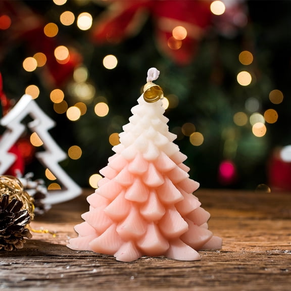 VOTRUDI Scented Candles Tea Candles Christmas Tree Decor,Christmas Tree Aroma Candle Set - Scented Companion for Festive Decor & Gifting,Pink