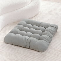 VOTRUDI Seat Cushion,Outdoor Chair Cushions,Seat Cushions For Home Use, Tufted Corduroy Floor Cushions For Living Room Tatami, 16 Inch,Gray