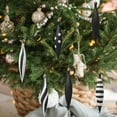 thumbnail image 1 of VOTRUDI Set of 6 Black and White Christmas Ornaments, Modern Minimalist Holiday Decorations with Polka Dots for Tree Hanging, 1 of 9