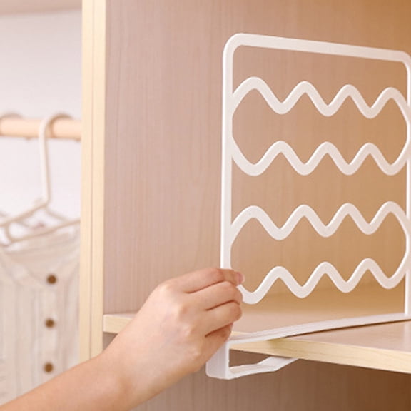 VOTRUDI Shelf Dividers for Closet Organization Clear Plastic Adjustable Storage Divider for Cabinet, Bookcase, Pantry Shelves 1 Pack