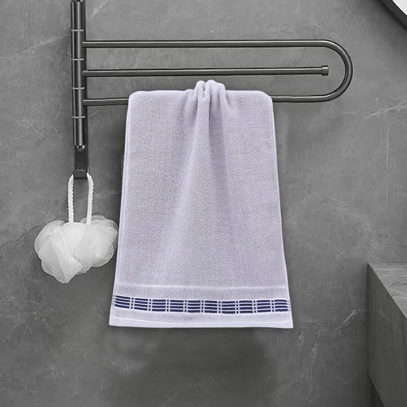 VOTRUDI Soft Cotton Hand Towel, Quick Drying & Highly Absorbent Blue Striped Towel, Low Shedding Durable for Bathroom/Gym/Hotel/Spa, 13.39x28.74in, 1-Pack