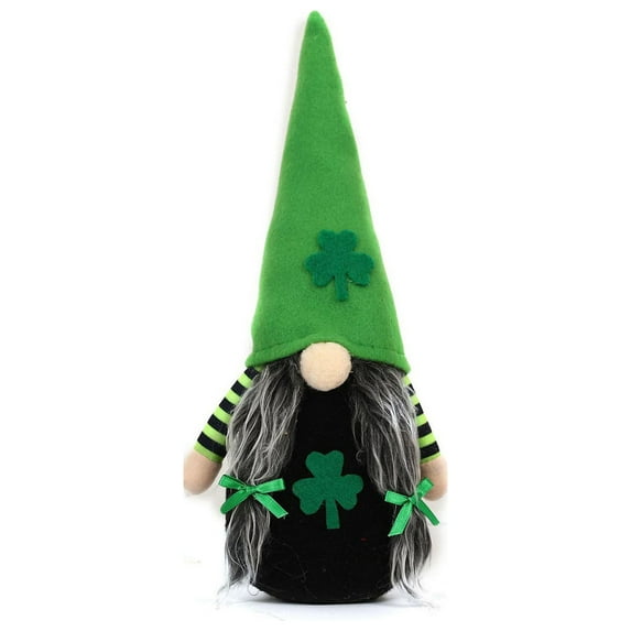 VOTRUDI St. Patrick's Day Gnome Doll with Rudolph Design, Irish Faceless Figurine for Home, Table, or Holiday Toy Decorations,B