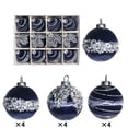 thumbnail image 1 of VOTRUDI Velvet Christmas Ornaments Set of 12 Luxury Elegant Glittering Ball Decor for Tree with Crystal Accents Red Gold Holiday Decorations, 1 of 5