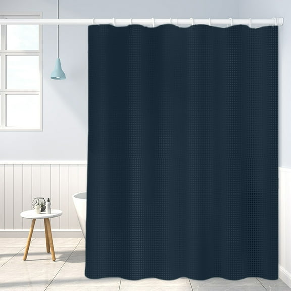 VOTRUDI Waffle Shower Curtain Dual-Sided Solid Dots Waterproof Bathroom 84x72in