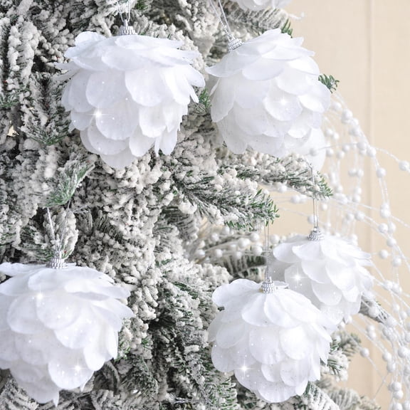 VOTRUDI White Christmas Ball Ornaments Set of 24, 3.15 Inch Plastic Shatterproof Christmas Tree Decorations, Modern Matte Finish Holiday Ornaments for Xmas Decor