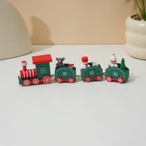 VOTRUDI Wooden Christmas Train Ornament,Night Before Christmas Decor Clearance,Decorative Collectible,Christmas Indoor Decor for Room Office Tabletop,Green
