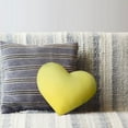 thumbnail image 1 of VOTRUDI Yellow Heart Shaped Plush Pillow - Cotton Filled, Skin-Friendly Stuffed Toy - Valentine's Day Wedding Gift for Couples - Soft Hug Cushion for Nursery Office, 1 of 3