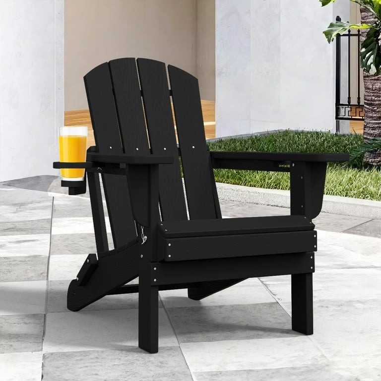 VOUA Comfortable Folding Adirondack Chair, All-Weather Resin