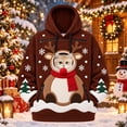 thumbnail image 1 of VOUZZA Adult Christmas Pet Pouch Hoodie, Reindeer Long Sleeve Sweatshirt Pullover with Round Front Puppy Pocket for Small Dogs and Cats, 1 of 5