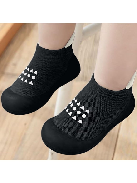 Baby Sock Shoes Skid-Resistant Soft Sole Cotton Warm Indoor Floor Shoes Breathable Walking Footwear Infants