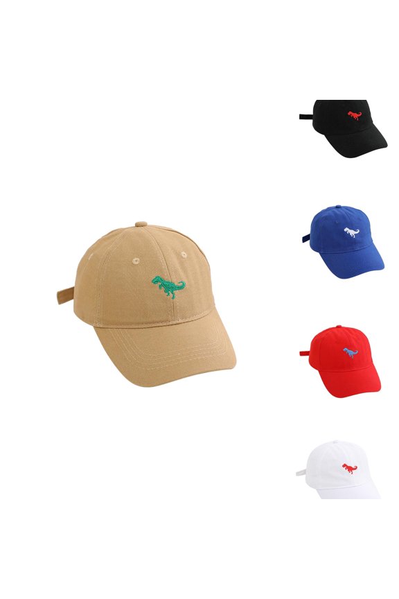 Baby Summer Hat Kids Dinosaur Embroidered Baseball Cap Adjustable Cotton Sun Hat Boys Girls UPF 50 Plus UV Protection Sun Cap