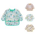 thumbnail image 1 of VOUZZA Bibs for Baby Girl Baby Boys Girls Long Sleeve Cartoon Prints Soft Bibs Baby Care Drool Feeding Waterproof Apron Smock, 1 of 4