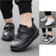 thumbnail image 1 of VOUZZA Boys Athletic Sneakers Fashion Autumn Patchwork Leather Upper Hook Loop Adjustable School Run Shoes, 1 of 9