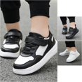 thumbnail image 1 of VOUZZA Boys Athletic Sneakers Fashion Autumn Patchwork Leather Upper Hook Loop Adjustable School Run Shoes, 1 of 9