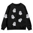 thumbnail image 1 of VOUZZA Boys Halloween Hoodie Ghost Graphic Long Sleeve Loose Pullover Top with Pocket, 1 of 4
