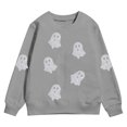 thumbnail image 1 of VOUZZA Boys Halloween Hoodie Ghost Graphic Long Sleeve Loose Pullover Top with Pocket, 1 of 4