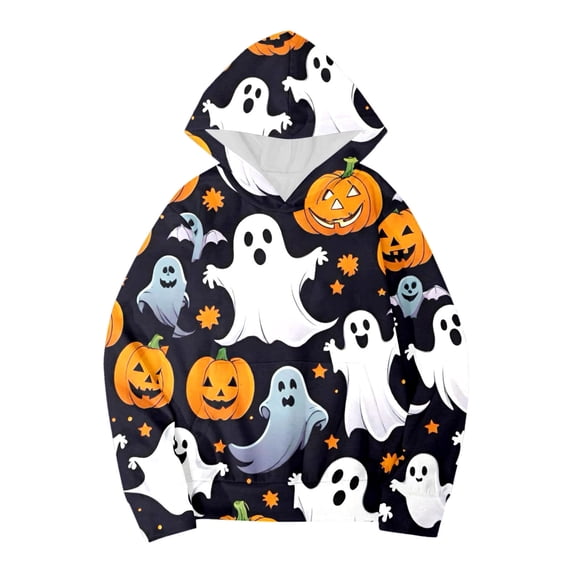 VOUZZA Boys Halloween Hoodie Graphic Long Sleeve Pullover Sweatshirt with Pocket