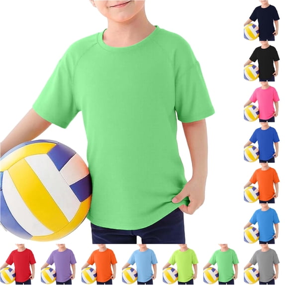 VOUZZA Boys Rash Guard Shirt Short Sleeve Athletic Compression Base Layer Swimming Surfing Water T-Shirt Top Youth