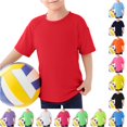 thumbnail image 1 of VOUZZA Boys Rash Guard Shirt Short Sleeve Athletic Compression Base Layer Swimming Surfing Water T-Shirt Top Youth, 1 of 3
