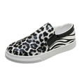 thumbnail image 1 of VOUZZA Cheetah Print Women Shoes Casual Fashion Leopard Print Leather Low Cut Comfortable Flat Sole Casual Single Shoes Sneakers For Women, 1 of 8