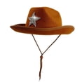 thumbnail image 1 of VOUZZA Cowboy Hat for Kids, Sparkly Rhinestone Star Decor Western Rodeo Cowgirl Party Hat Sun Beach Cap, 1 of 5