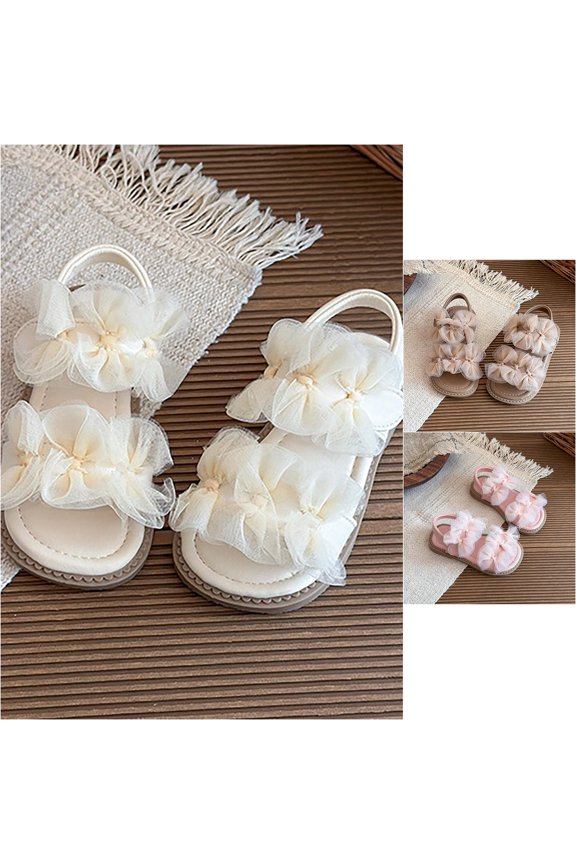 Girls Casual Fashion Sandals Soft Sole Flexible Lightweight Breathable Open Toe Outdoor Play Shoes for Toddlers