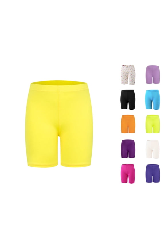 Girls Compression Spandex Shorts Athletic Wear Gym Dance Yoga Volleyball Bike Riding Comfy Underwear Boxer Briefs Active Pants