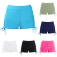 thumbnail image 1 of VOUZZA Girls Swim Bottoms Solid Color Comfort Stretch High Waisted Bikini Shorts Separates for Toddler Kids 3-12, 1 of 5
