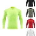 thumbnail image 1 of VOUZZA Girls T Shirts Boys High Neck Long Sleeve Compression Shirt Workout Top Running Gym Base Layer Athletic Underwear Active Tops, 1 of 5