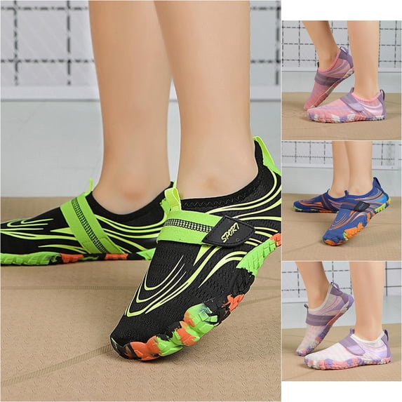 VOUZZA Girls Water Shoes Beach Quick-Dry Barefoot Athletic Sandal Five Finger Swimming Snorkeling Wading Shoes for Toddler Youth