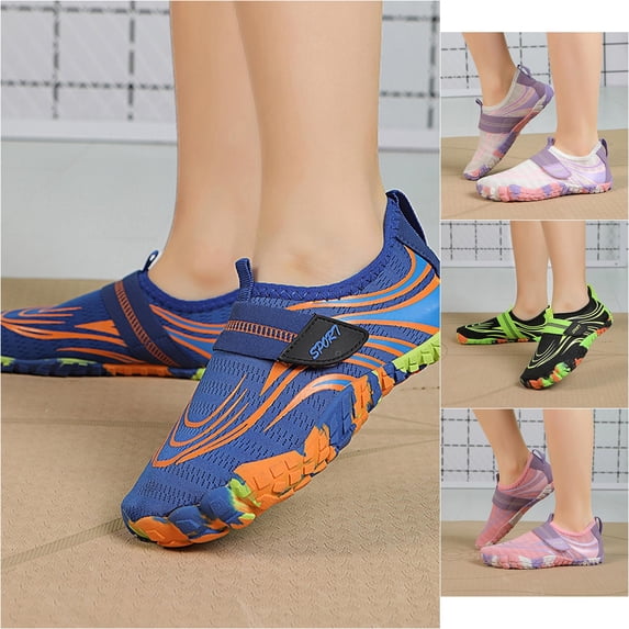 VOUZZA Girls Water Shoes Beach Quick-Dry Barefoot Athletic Sandal Five Finger Swimming Snorkeling Wading Shoes for Toddler Youth