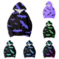 thumbnail image 1 of VOUZZA Hoodies for Girls Halloween Graphic Long Sleeve Pullover Sweatshirt, Casual Hooded Sweater Top for Boys and Girls, Classic Kids Pullover Sweater, 1 of 4