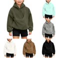 thumbnail image 1 of VOUZZA Hoodies for Girls, Dog Cat Graphic Long Sleeve Pullover Hoodie with Pet Carry Pouch, Casual Hooded Sweater Top, Ages 3-14, 1 of 7