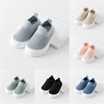 thumbnail image 1 of VOUZZA Infant Sock Shoes Soft Rubber Sole Non-Slip Winter Knit Mesh Upper Breathable Slip on First Walker Sneakers, 1 of 4