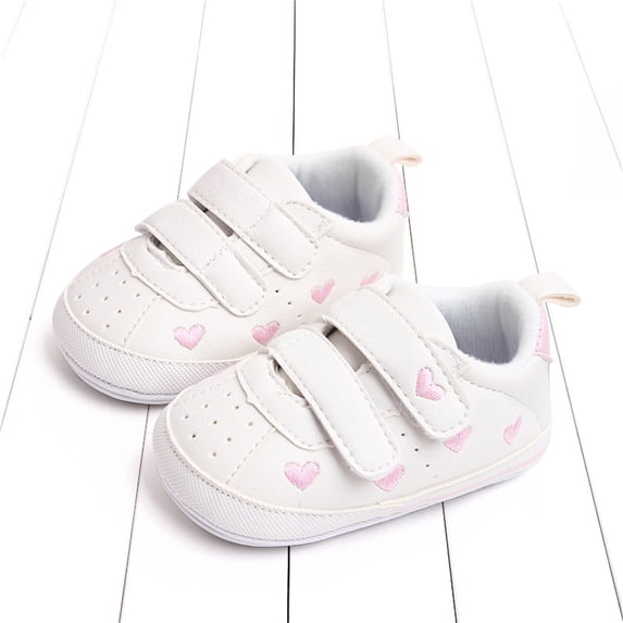 VOUZZA Toddler First Walking Shoes, Flat Lightweight Sneakers with Double Hook and Loop Straps, Comfortable Athletic Training Shoes