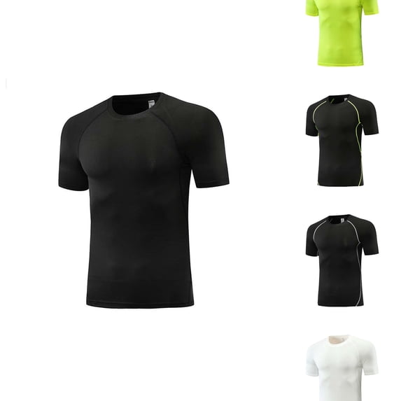 VOUZZA Kids Athletic Compression Top Slim Fit Base Layer Performance Shirt Basketball Soccer Running Gym Workout Gear Tees
