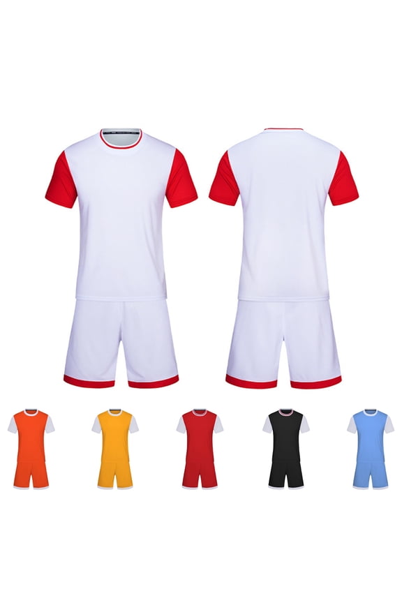 Kids Basketball Performance Suit Set Athletic Jersey and Shorts Outfit 2-Piece School Sport Training Clothing Set